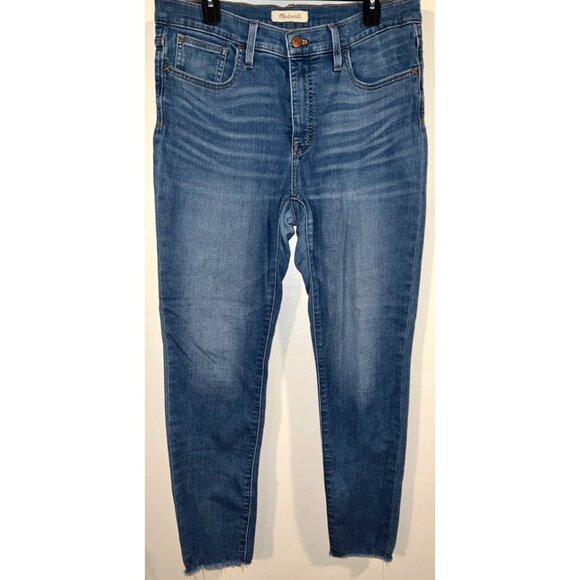 Madewell Denim - Madewell High-Waisted Womens Denim Jeans With Raw Hem & Five-Pocket Design